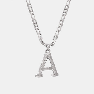 Customizable Titanium Steel Letter Pendant Necklace Monogram Jewelry Personalize Initials Gift For Women And Men