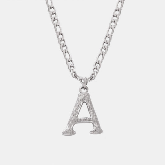 Customizable Titanium Steel Letter Pendant Necklace Monogram Jewelry Personalize Initials Gift For Women And Men