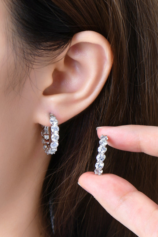 7.2 Carat Moissanite 925 Sterling Silver Earrings for Elegance