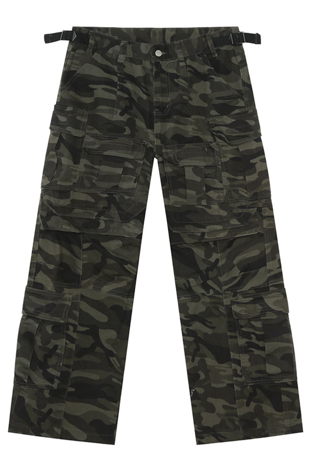 Men's Camouflage Straight Cargo Jeans for Stylish Comfort