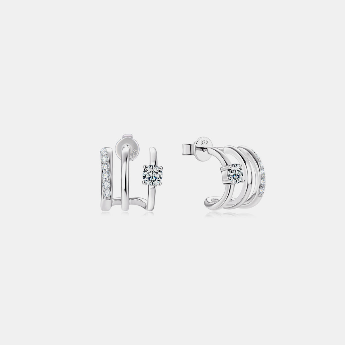 Moissanite D-Color Earrings, 0.84ct