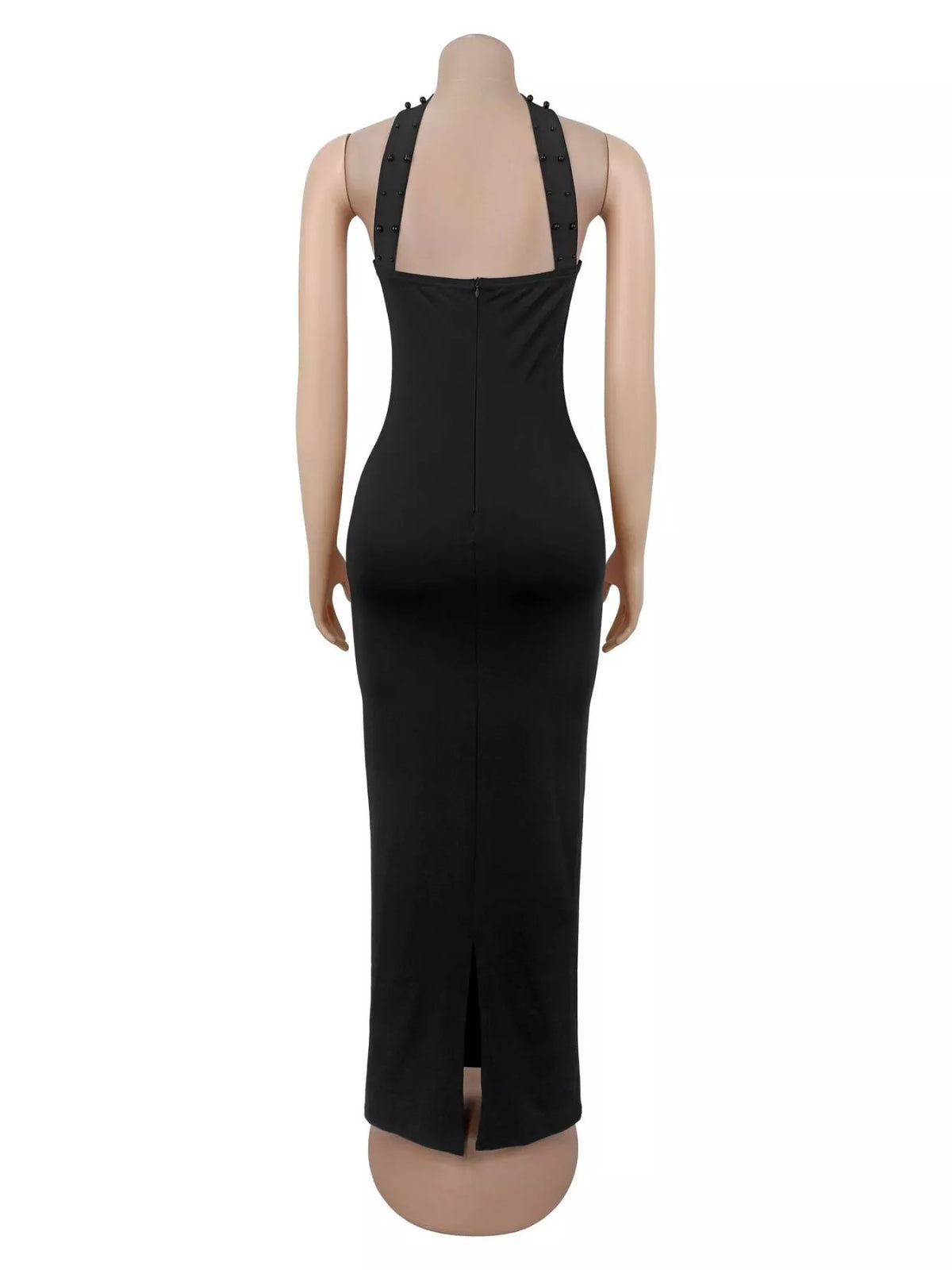 Rhinestone Tube Bodycon Maxi Dress