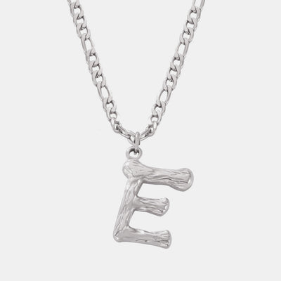 Customizable Titanium Steel Letter Pendant Necklace Monogram Jewelry Personalize Initials Gift For Women And Men