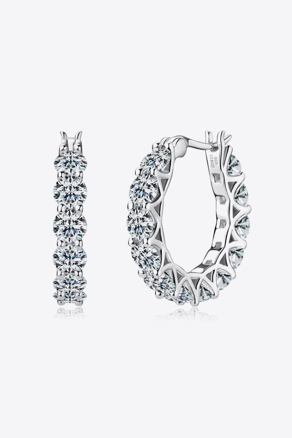 7.2 Carat Moissanite 925 Sterling Silver Earrings for Elegance