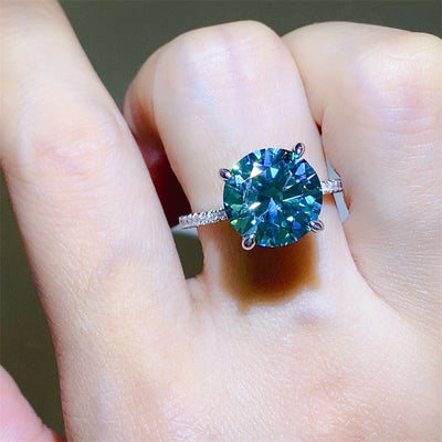 5 Carat Moissanite Zircon 925 Sterling Silver Ring Beauty