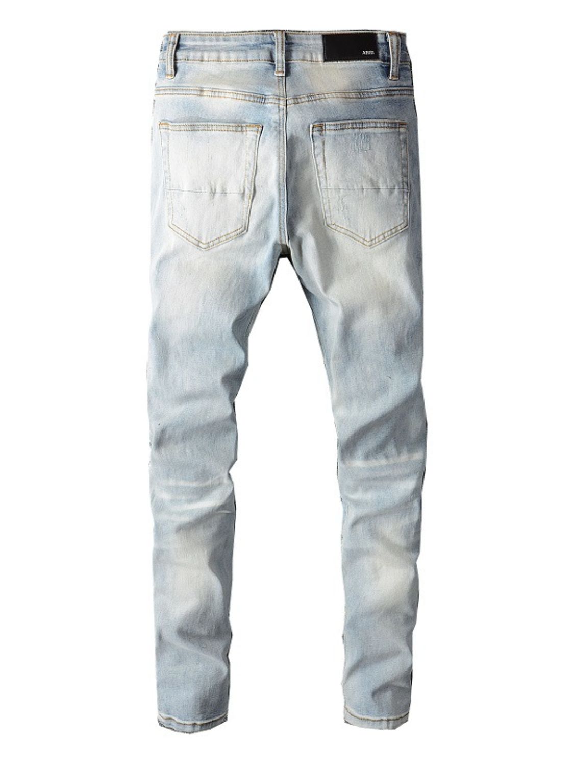 Men's Distressed Jeans with Pockets for Casual Style