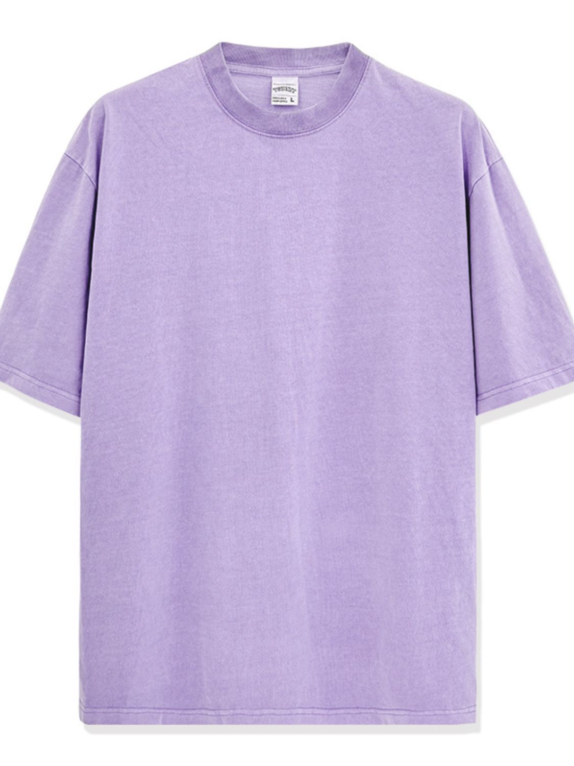 Men's Full Size Round Neck Washed T-Shirt Plus Size Apparel
