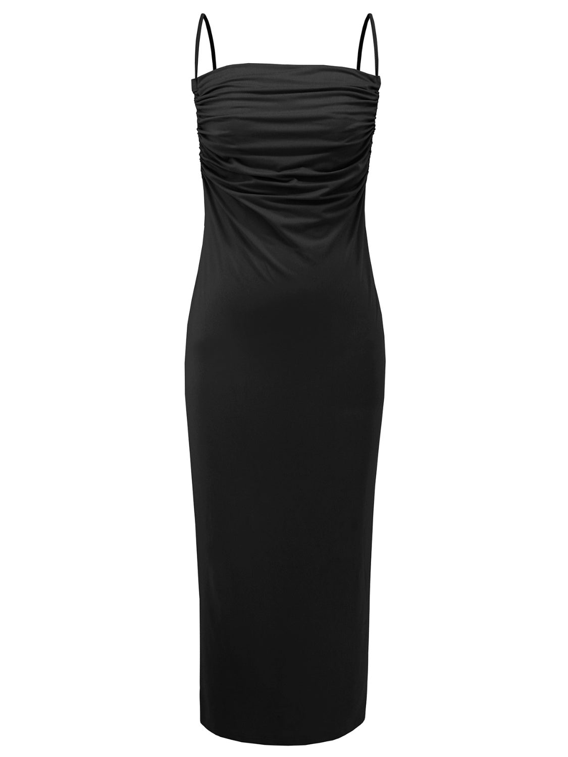 Chic Backless Cowl Neck Ruched Cami Dress for Elegance