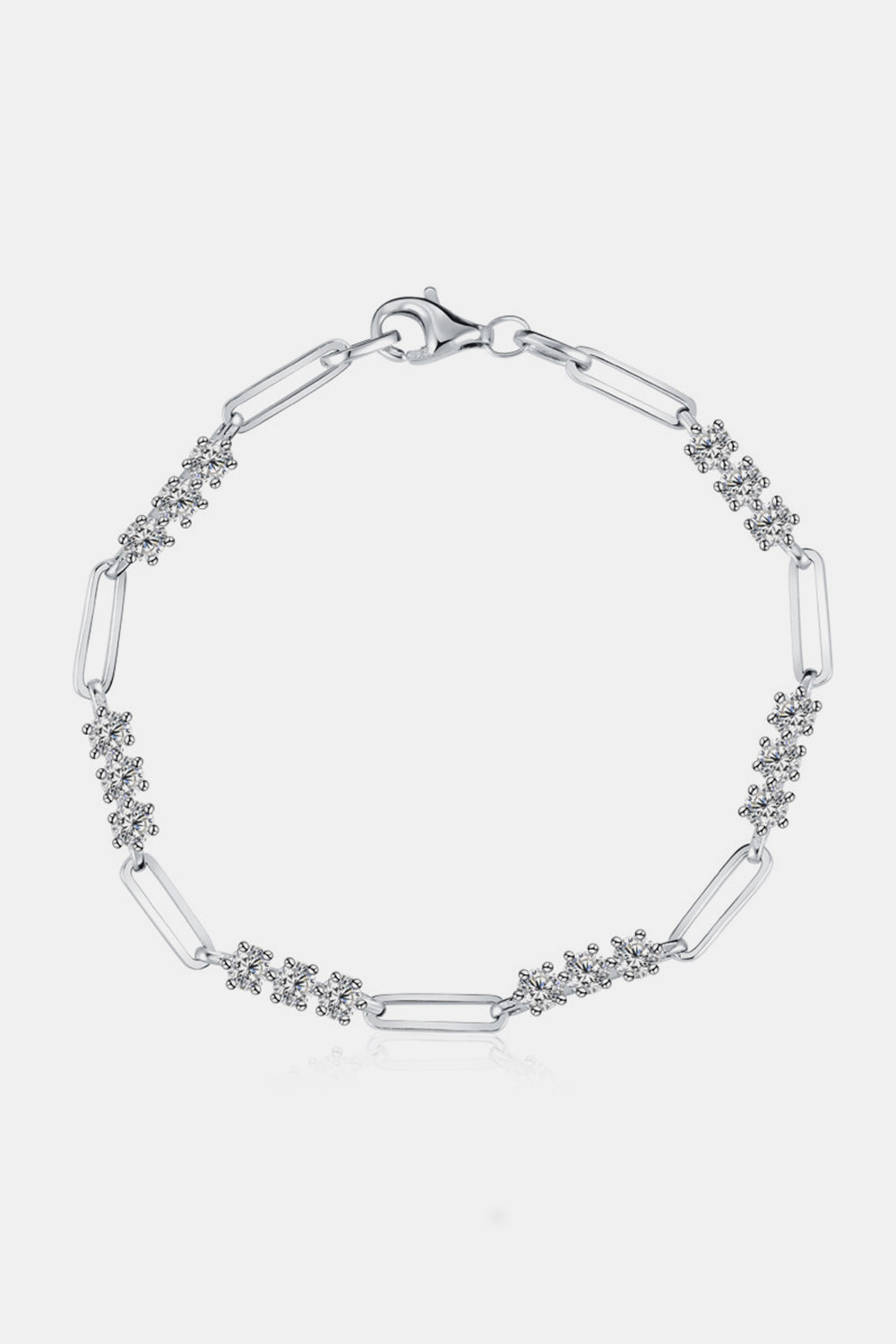 1.8 Carat Moissanite 925 Sterling Silver Bracelet for Elegance