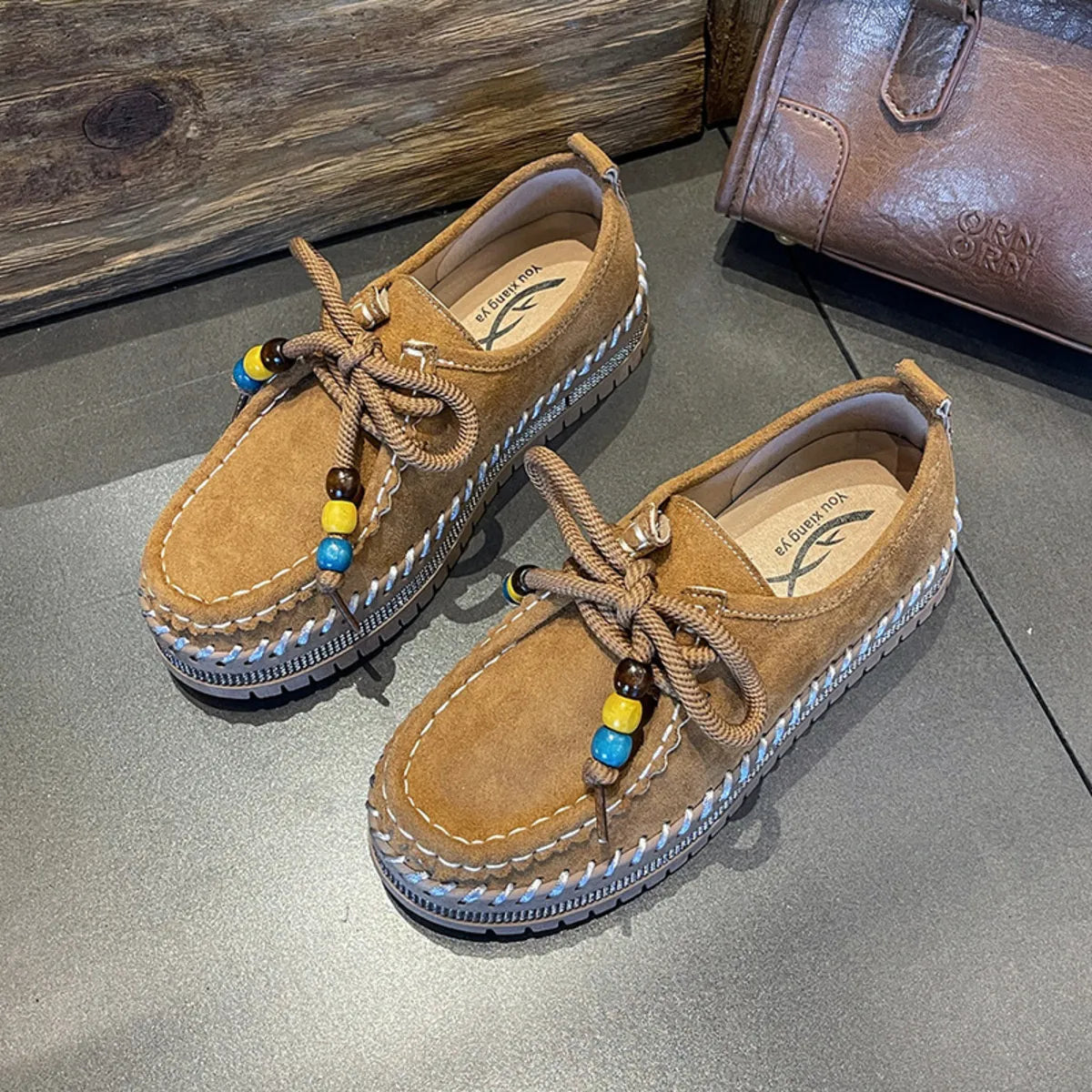 Round Toe Platform Loafers