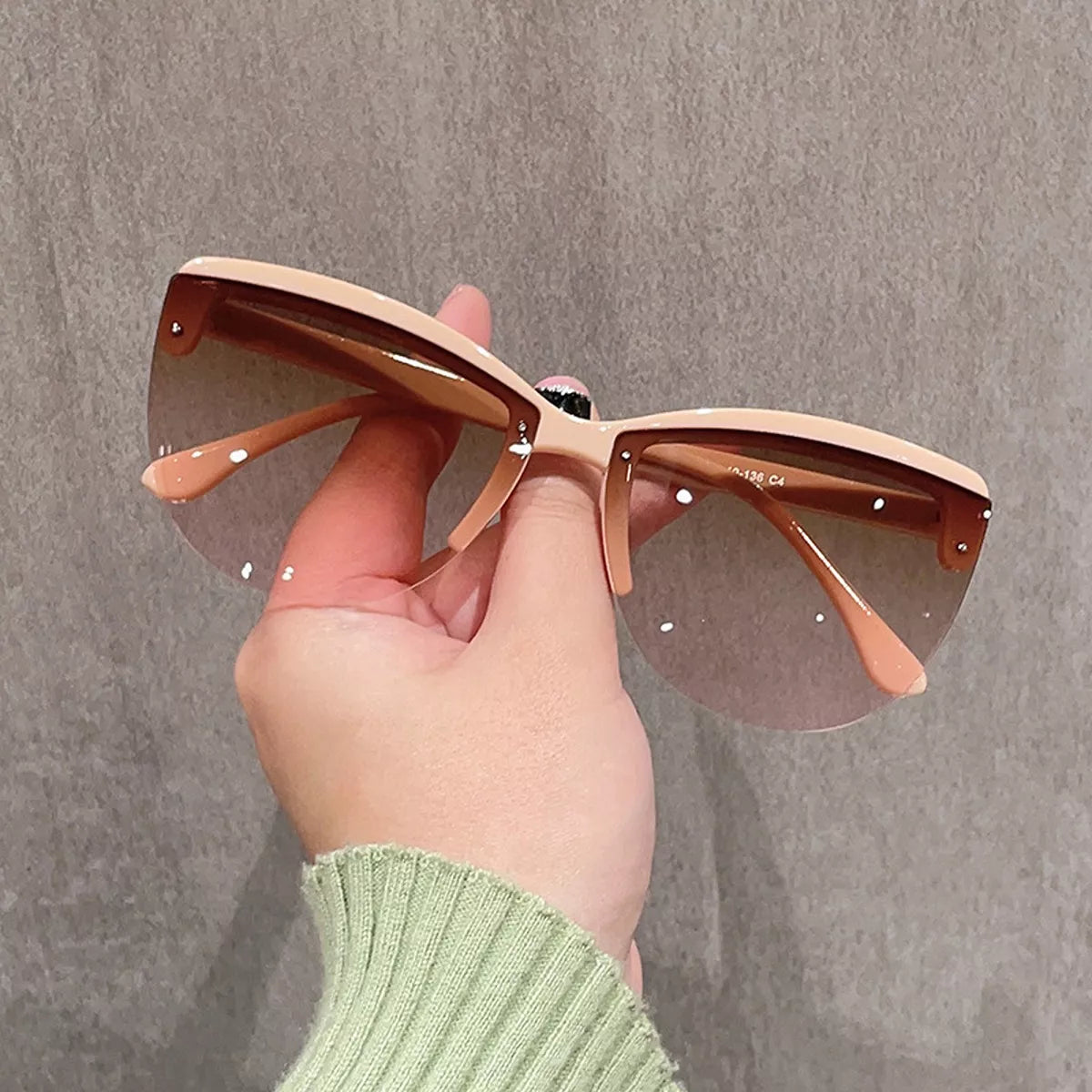 UV Protection Half-Rim Sunglasses