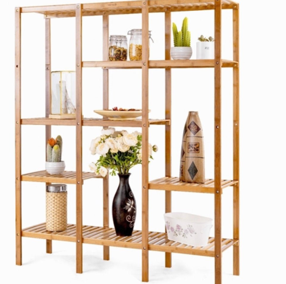 Eco-Friendly Bamboo 4-Shelf Bookcase