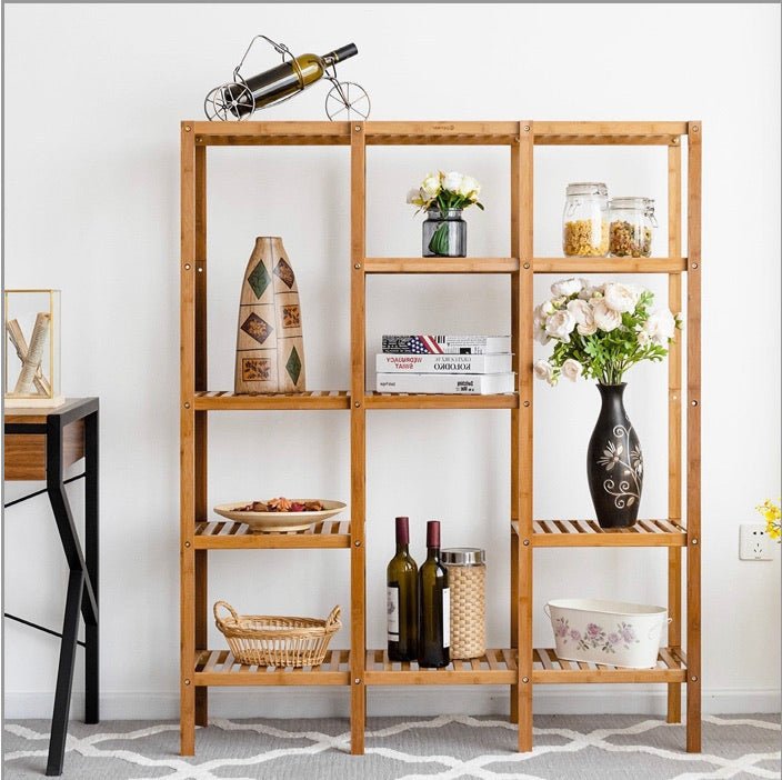 Eco-Friendly Bamboo 4-Shelf Bookcase