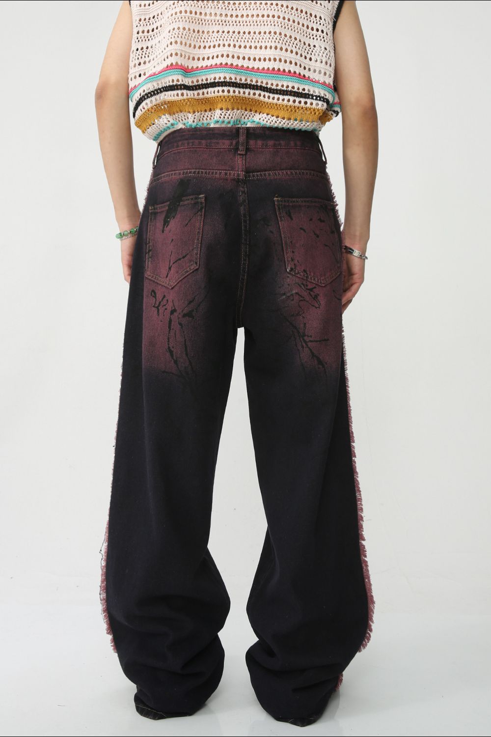 Raw Edge Mid Rise Men's Jeans for Stylish Comfort Fit