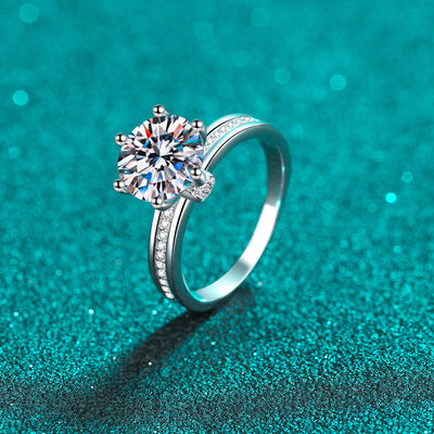 3 Carat Moissanite 925 Sterling Silver Ring for Elegance