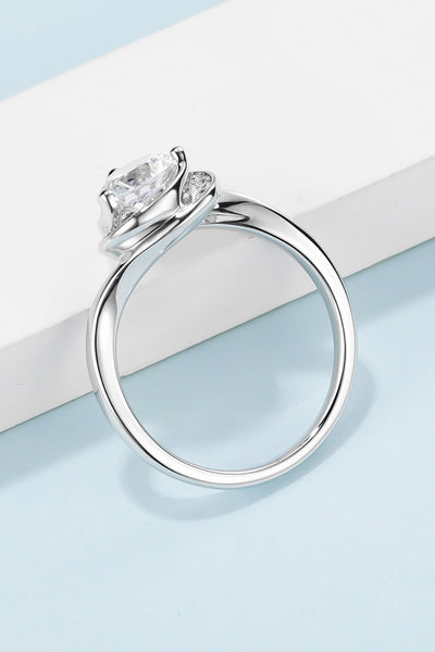 1 Carat Moissanite 925 Sterling Silver Heart Ring Gift