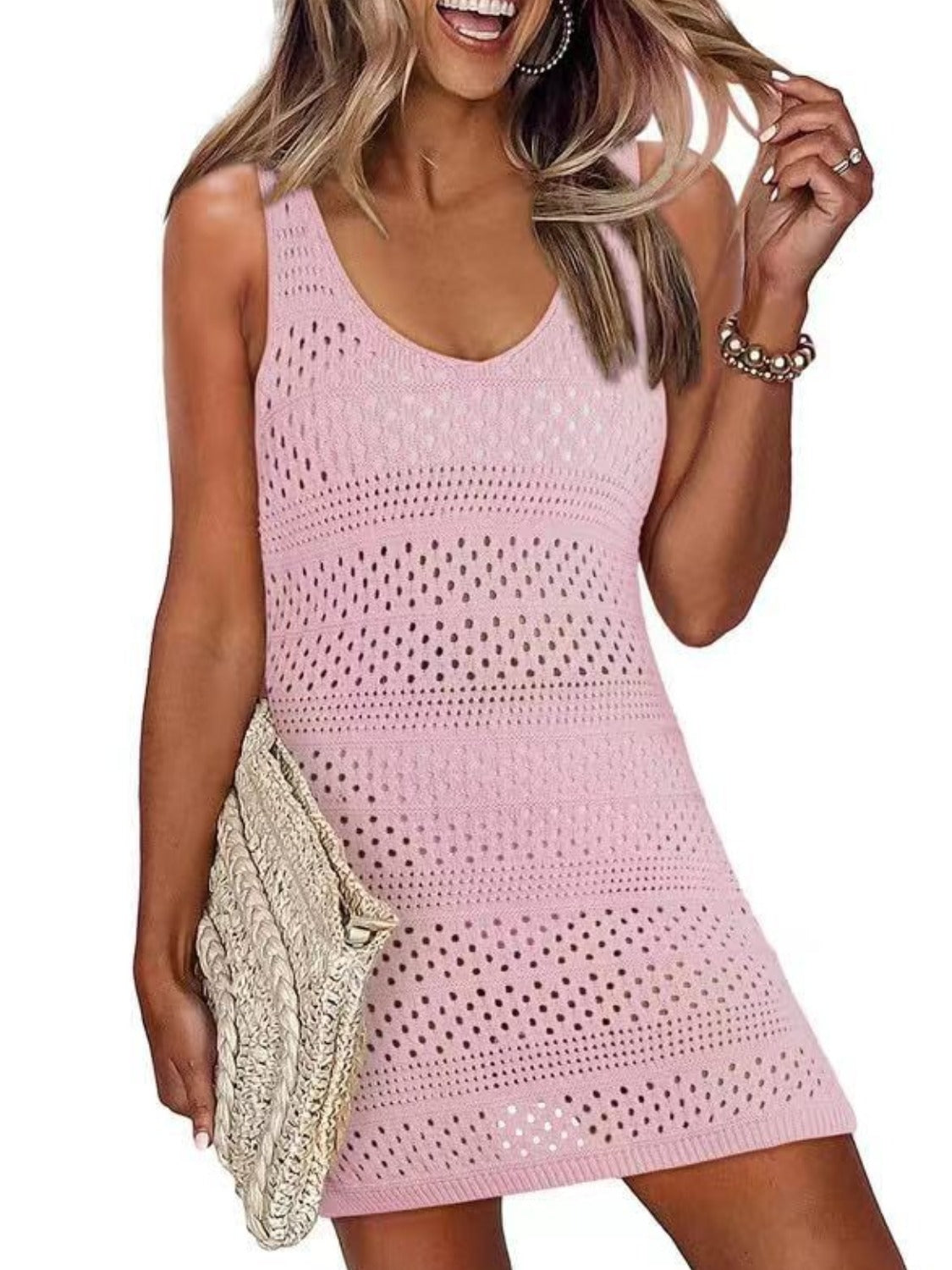 Sublime Sheer Scoop Neck Poolside Cover-Up for Women