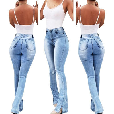 Elegant High-Waisted Stretchy Bootcut Pants for Women