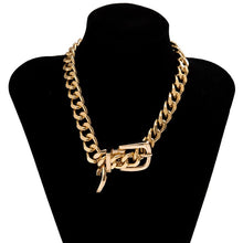 Exaggerated Heavy Metal Belt Choker Necklace for Women Punk Thick Chunky Clavicle Chain Grunge Jewelry Steampunk Men