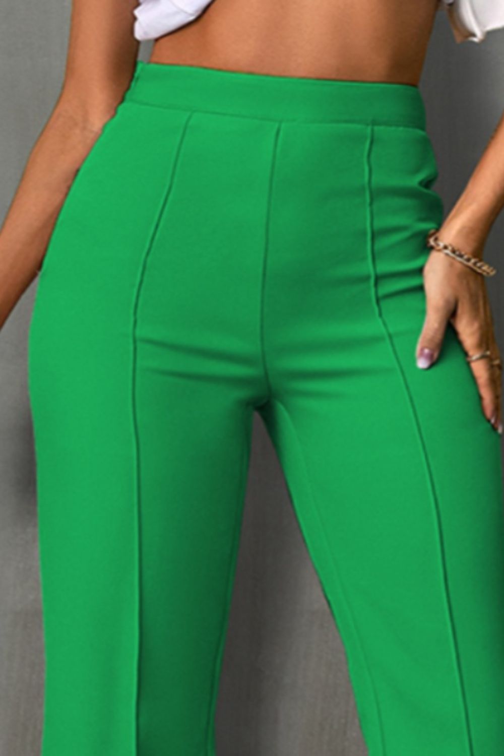 Sophisticated High Waist Straight Leg Pants