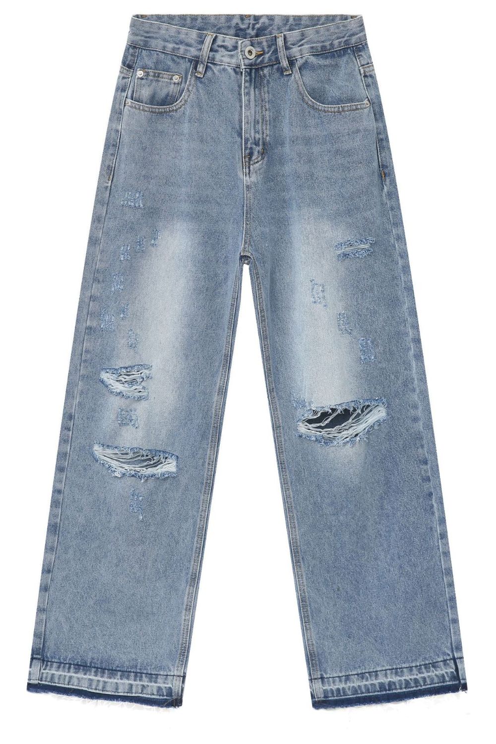 Men's Distressed Baggy Jeans for Casual Style and Comfort