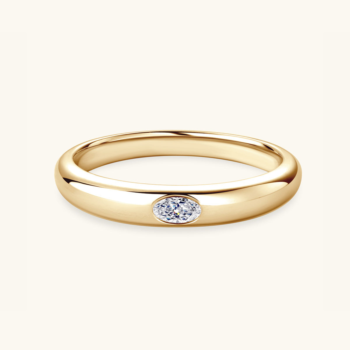 Elegant 925 Sterling Silver Inlaid Moissanite Ring