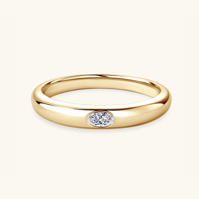 Elegant 925 Sterling Silver Inlaid Moissanite Ring