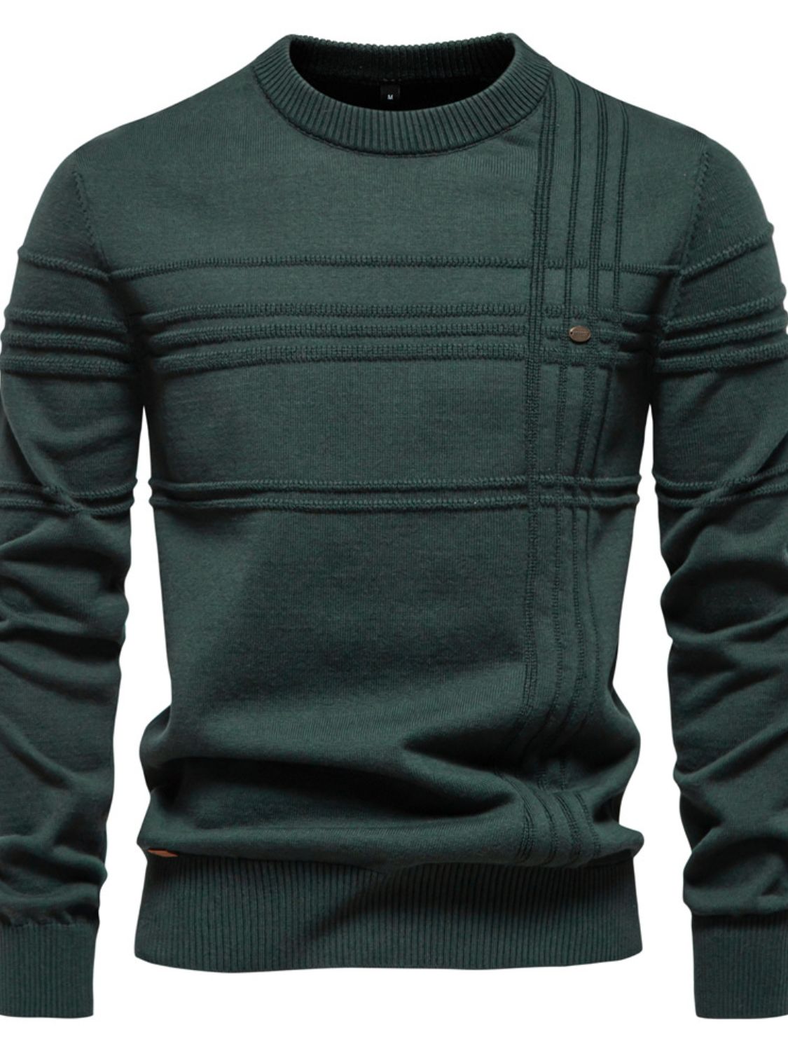 Men's Round Neck Striped Sweater for Comfortable Casual Style