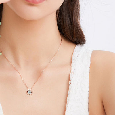 Moissanite Hypoallergenic Necklace in gold finish