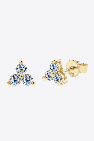 Moissanite 925 Sterling Silver Stud Earrings for Women