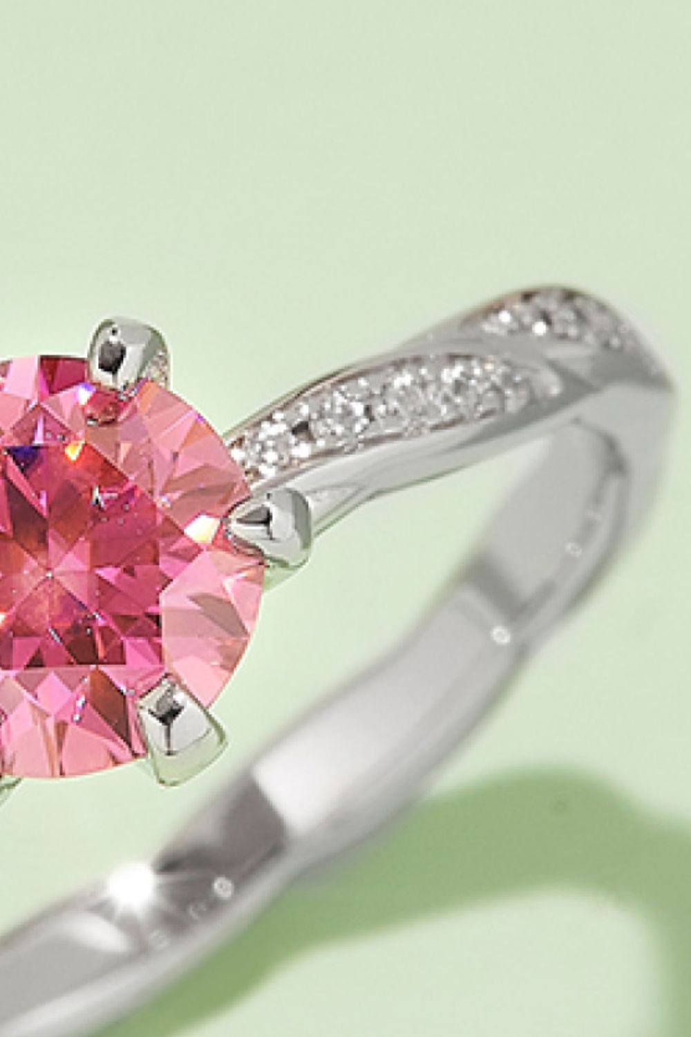 1 Carat Moissanite Contrast 925 Sterling Silver Ring Gift