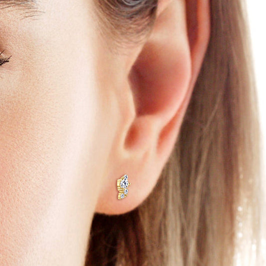 Elegant 925 Sterling Silver Moissanite Stud Earrings
