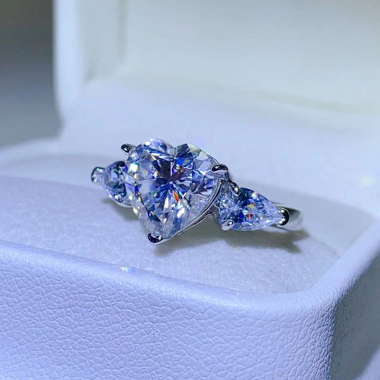 3 Carat Moissanite 925 Sterling Silver Ring for Women