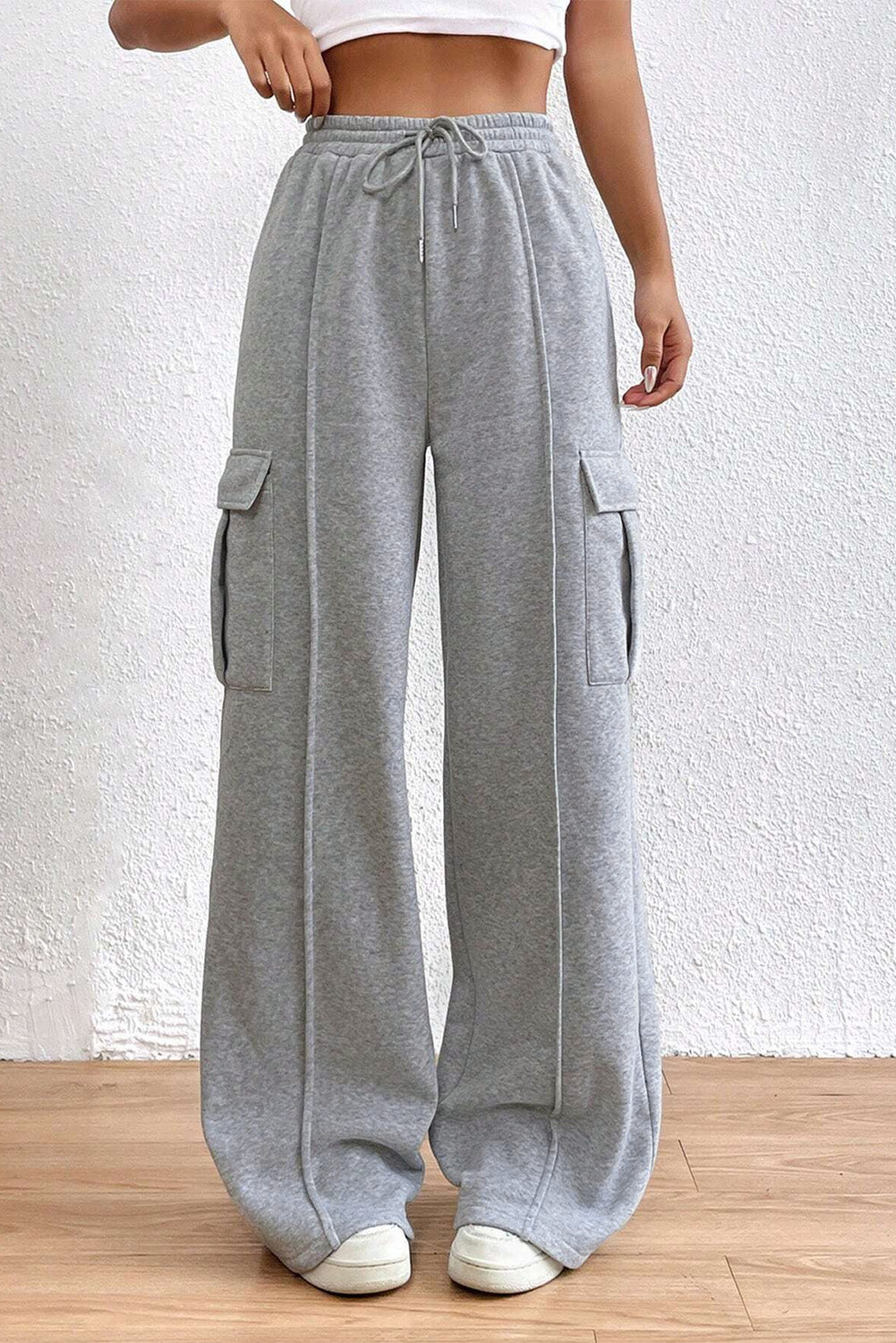 Chic High Waist Drawstring Pants for Effortless Style