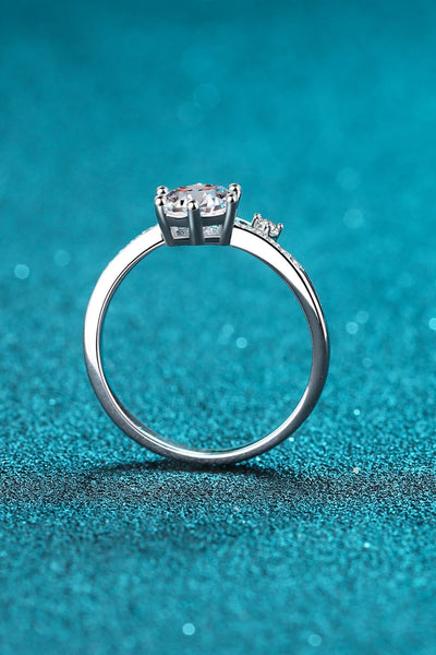 1 Carat Moissanite 925 Sterling Silver Bypass Ring Elegance