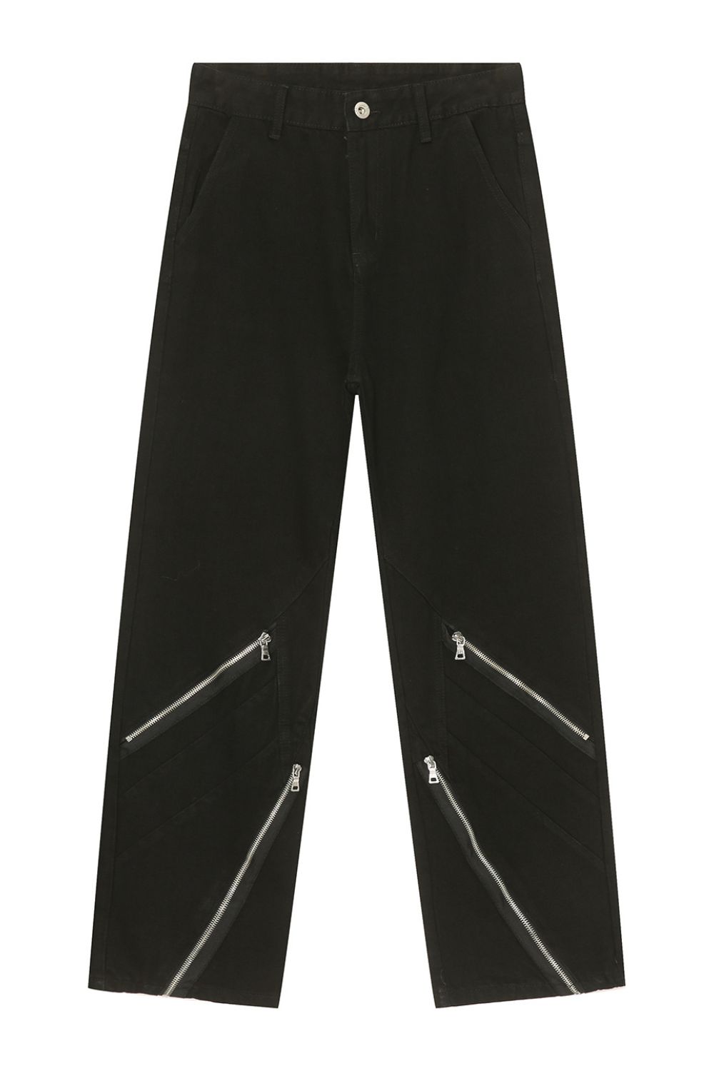 Men's Zip Decor Straight Leg Jeans for Casual Style Comfort