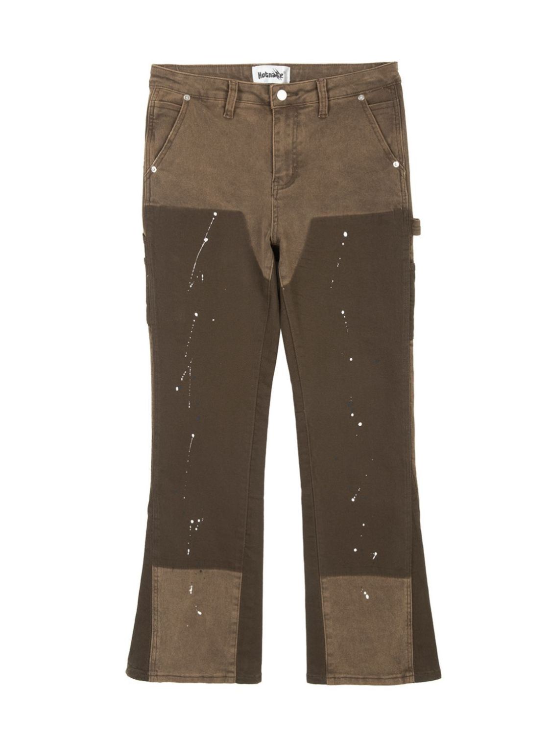 Men's Contrast Washed Bootcut Jeans for Casual Style