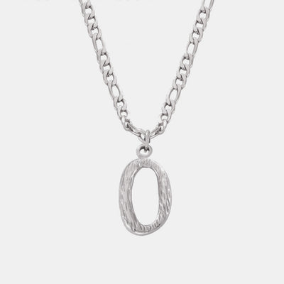Personalized Titanium Steel Letter Pendant Necklace
