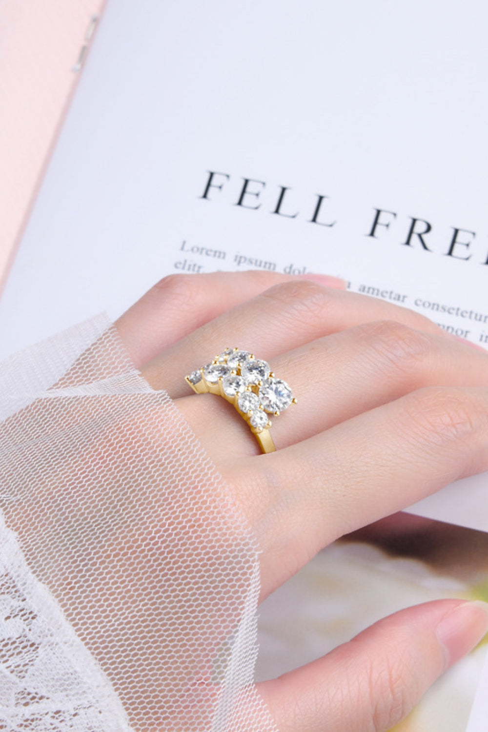 Adored Moissanite 925 Sterling Silver Ring for Elegance