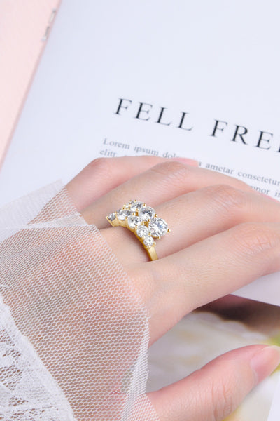 Adored Moissanite 925 Sterling Silver Ring for Elegance