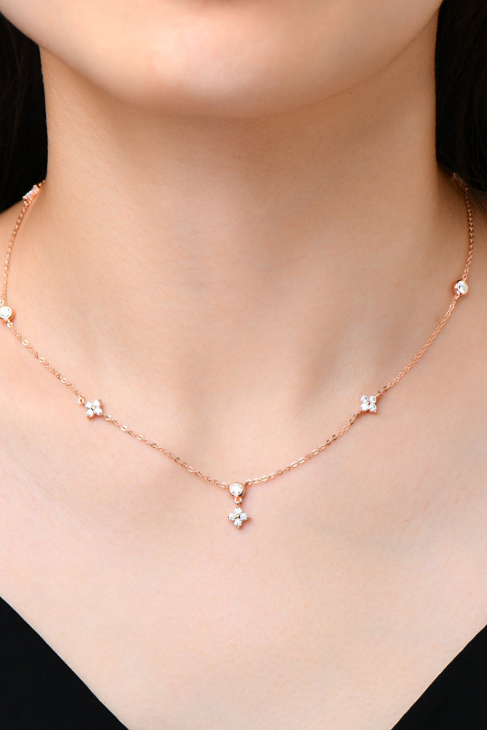 Elegant Moissanite 925 Sterling Silver Necklace Gift