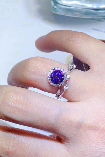 1 Carat Moissanite 925 Sterling Silver Ring for Women