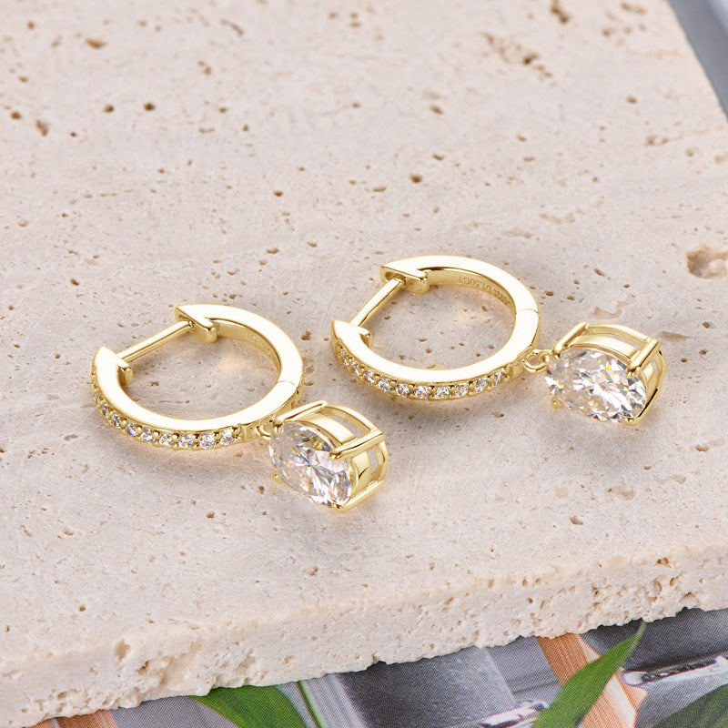 3 Carat Moissanite 925 Sterling Silver Earrings for Women