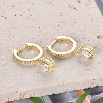 3 Carat Moissanite 925 Sterling Silver Earrings for Women