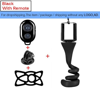 Flexible selfie stick monopod wireless Bluetooth tripod monkey holder for GoPro iPhone camera phone car bicycle universal