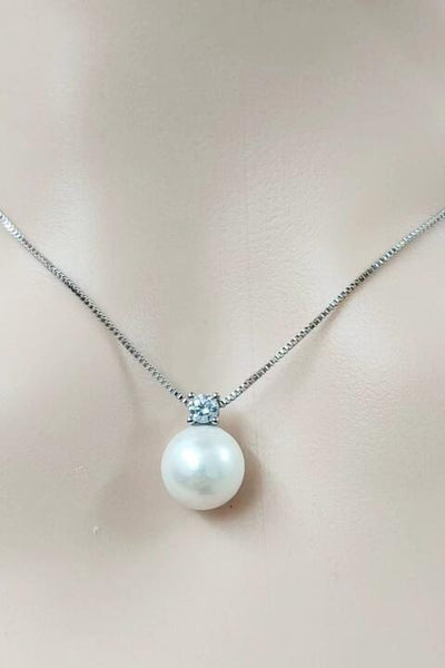 Elegant Freshwater Pearl 925 Sterling Silver Necklace