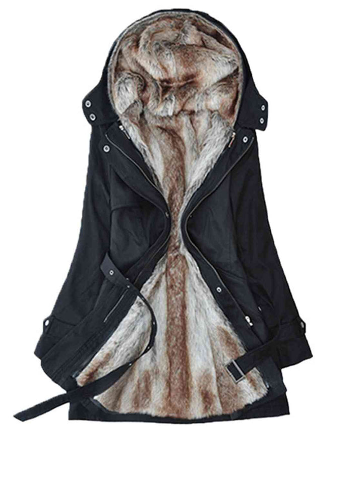 Transformable Three-in-One Hooded Jacket with Removable Liner