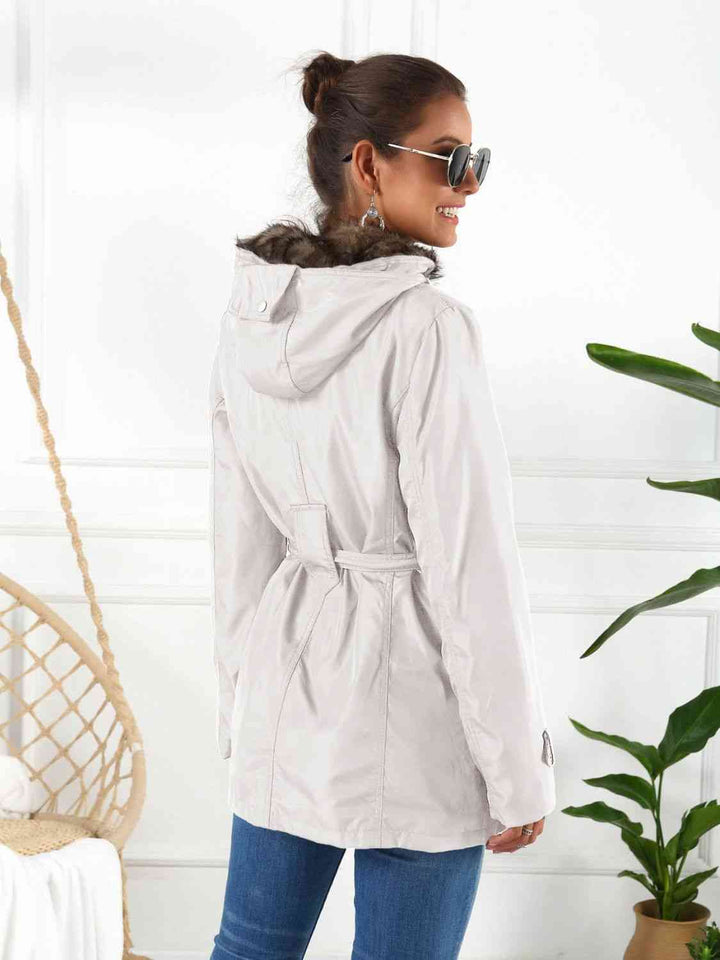 Transformable Three-in-One Hooded Jacket with Removable Liner