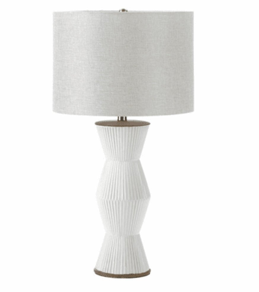 Gable White Ridges Table Lamp