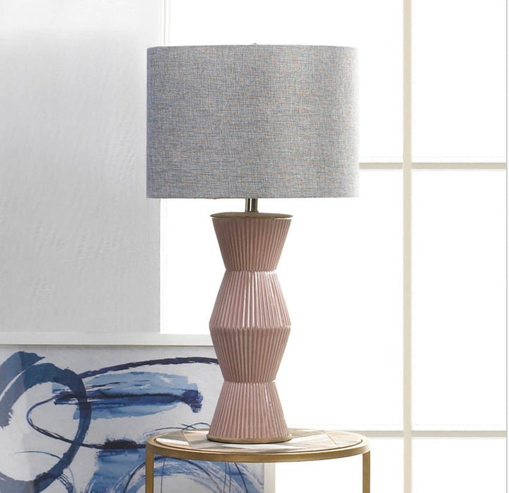 Gable White Ridges Table Lamp